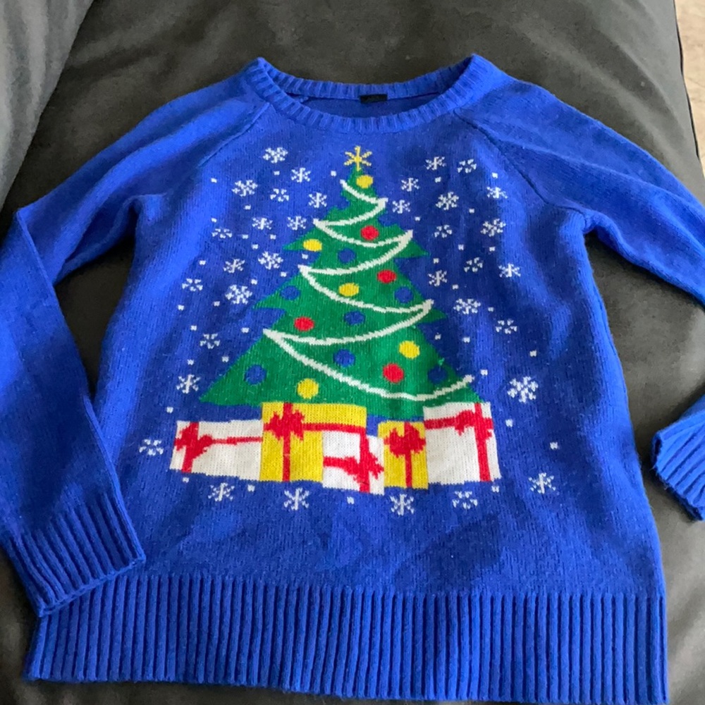 blue christmas sweater